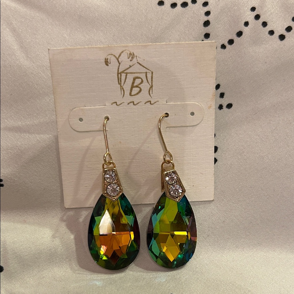 Elegant Multicolor Teardrop Earrings